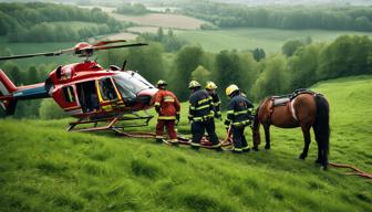 Feuerwehr rettet gestürztes Pferd in Kupferdreh